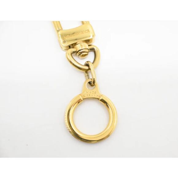 Louis Vuitton Anneau-clefs Gold Tone Key Holder Bag Charm Pouch Clip EUC - Picture 6 of 8
